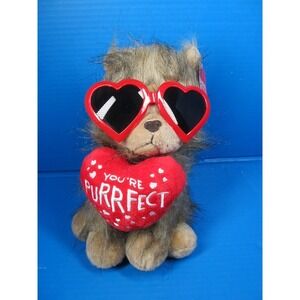 Burton + Burton You're Purrfect Fuzzy Kitty Cat Sun Glasses Plush  w/Tag 12"